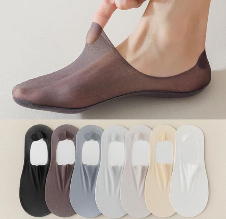 Silicone Non-slip Invisible No Show Socks(Pack Of 2)